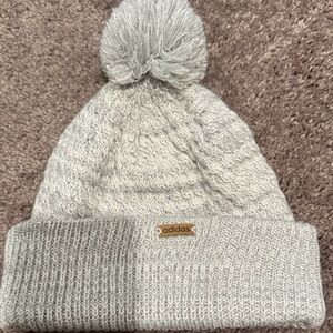 Adidas Light Gray Knit Beanie with Pom